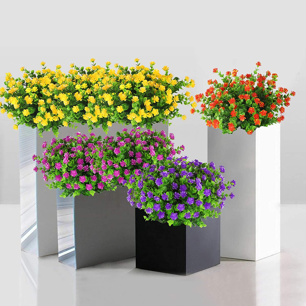 5 buchete Flori artificiale, rezistente la UV, plastic, Multicolor 4 30026858