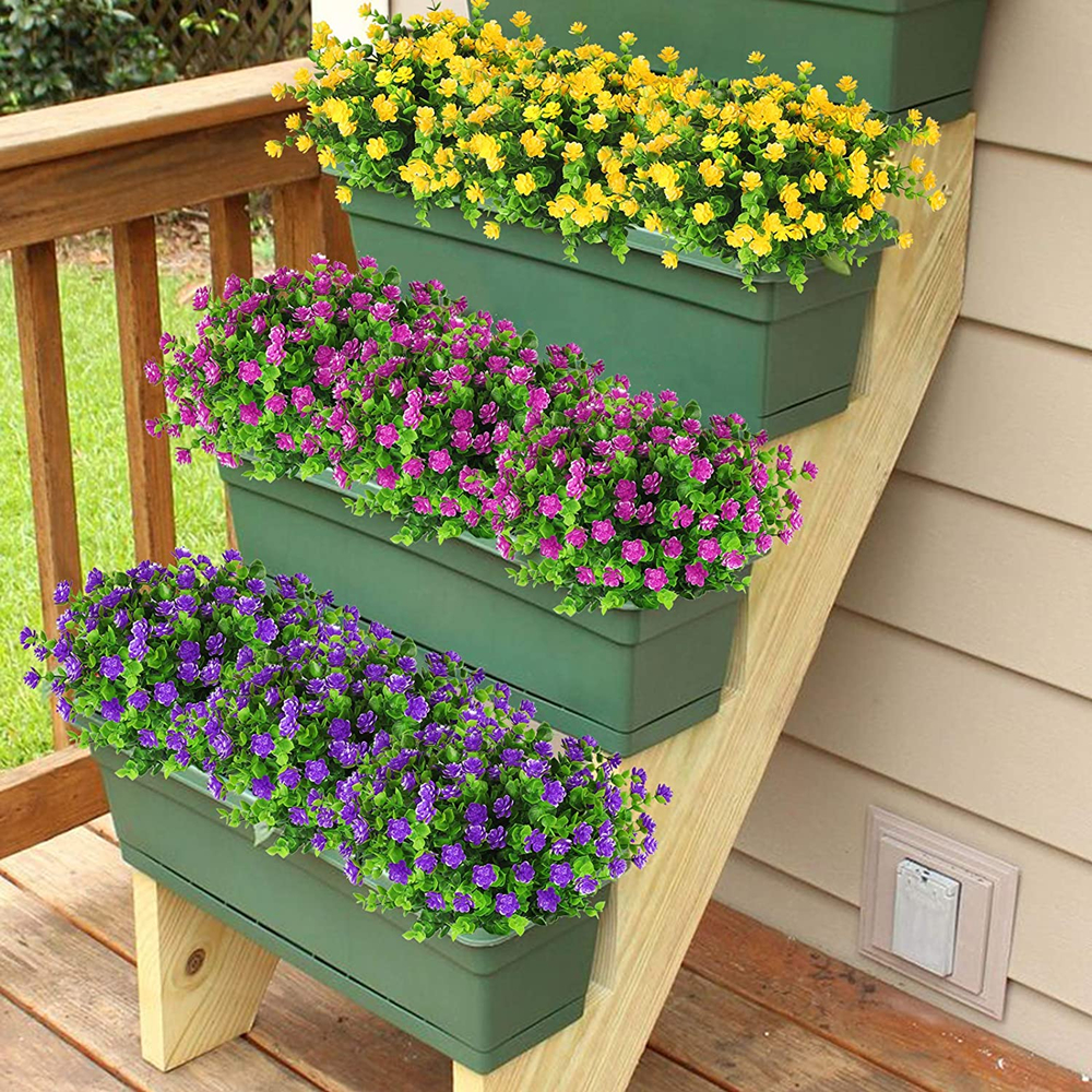 5 buchete Flori artificiale, rezistente la UV, plastic, Multicolor 6 30026861