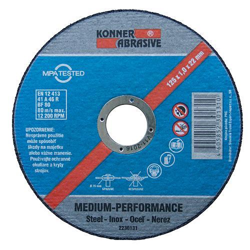 Produse EmagMarketplace - Disc pentru taiat metal 125?1.6?22.2mm, Konner Abrasive