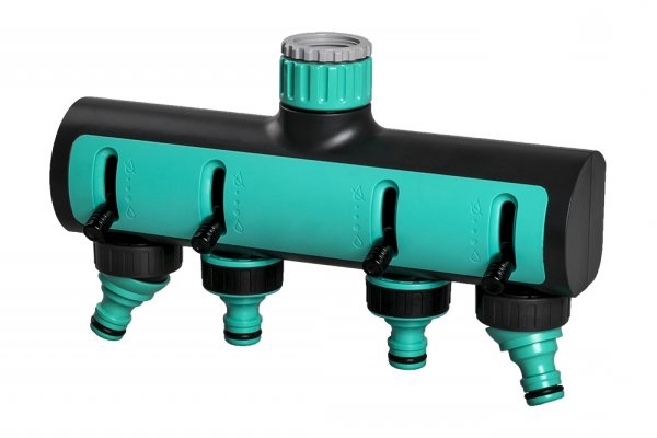 Produse EmagMarketplace - Adaptor robinet 3/4, cu 4 iesiri furtun, comutator on/off