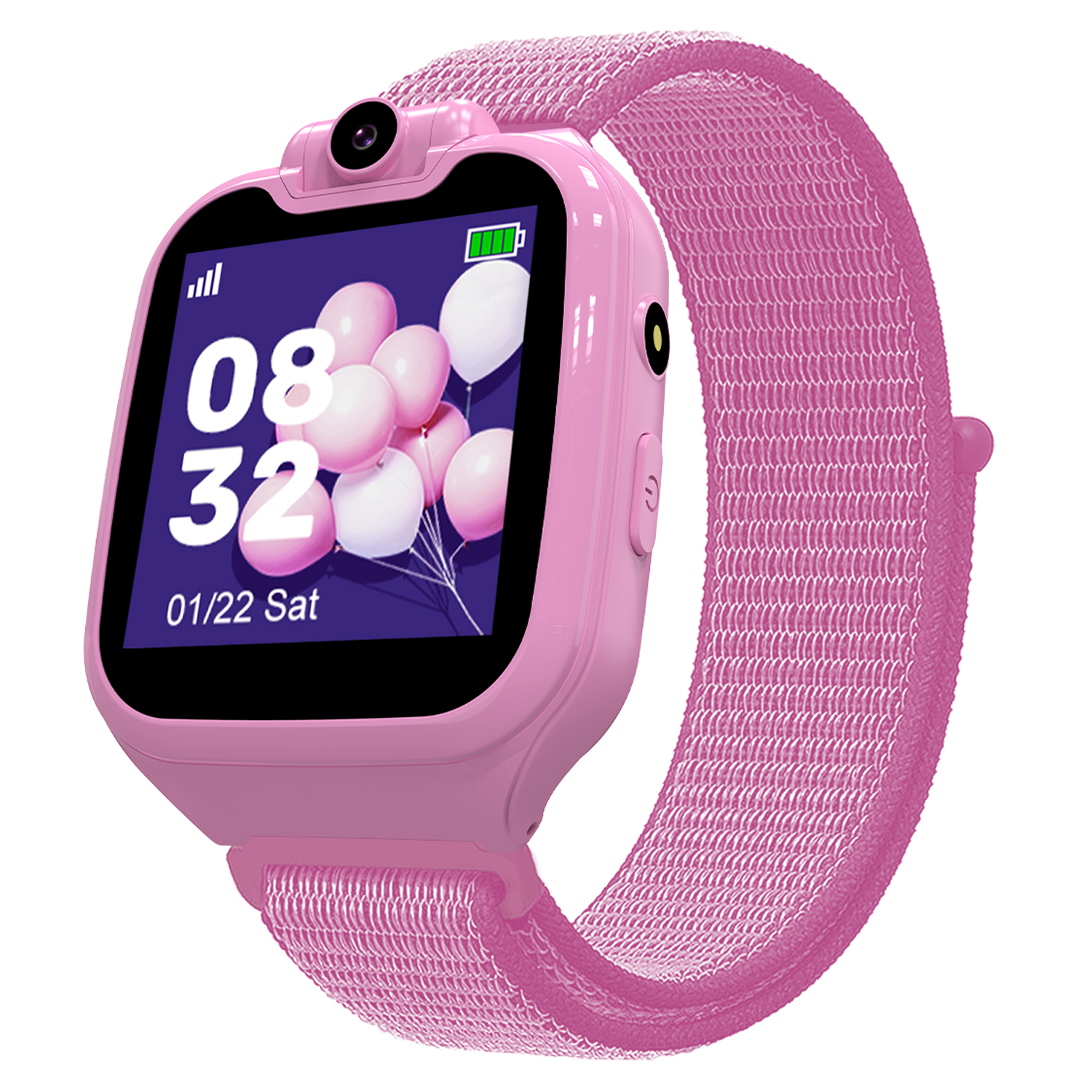 Ceas smartwatch copii cu telefon Techone® G9, slot SIM, 16 jocuri, foto, video, muzica, lanterna, reportofon, calculator, calendar, cronometru, Roz