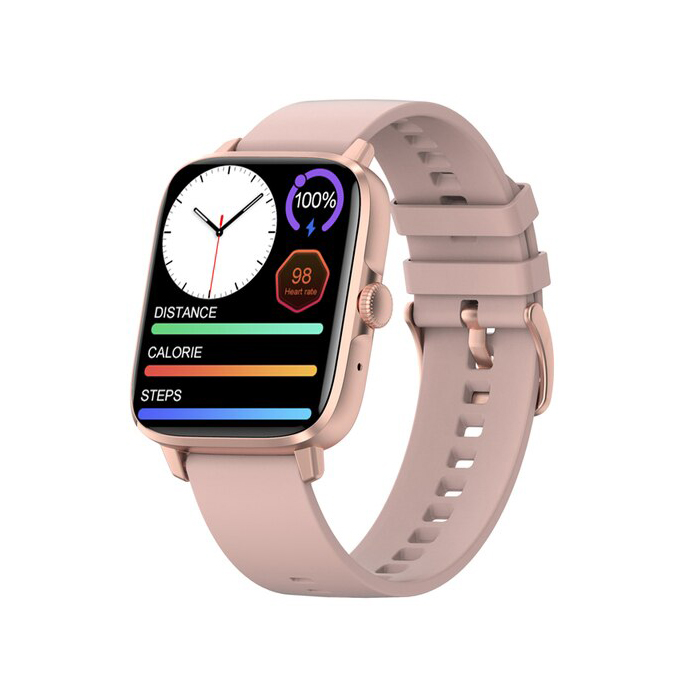 Ceas smartwatch femei TechONE® DT103, 1.9 inch IPS HD Retina, display always ON, apel bluetooth 5.0, NFC, ritm cardiac inteligent, oxigen, difuzor, notificari, gold