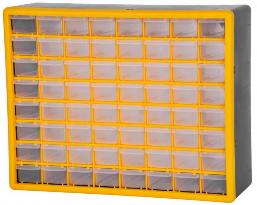 Organizatoare si cutii scule - Organizator accesorii, 64 sertare, 50x16x39 cm, maxim 15 kg