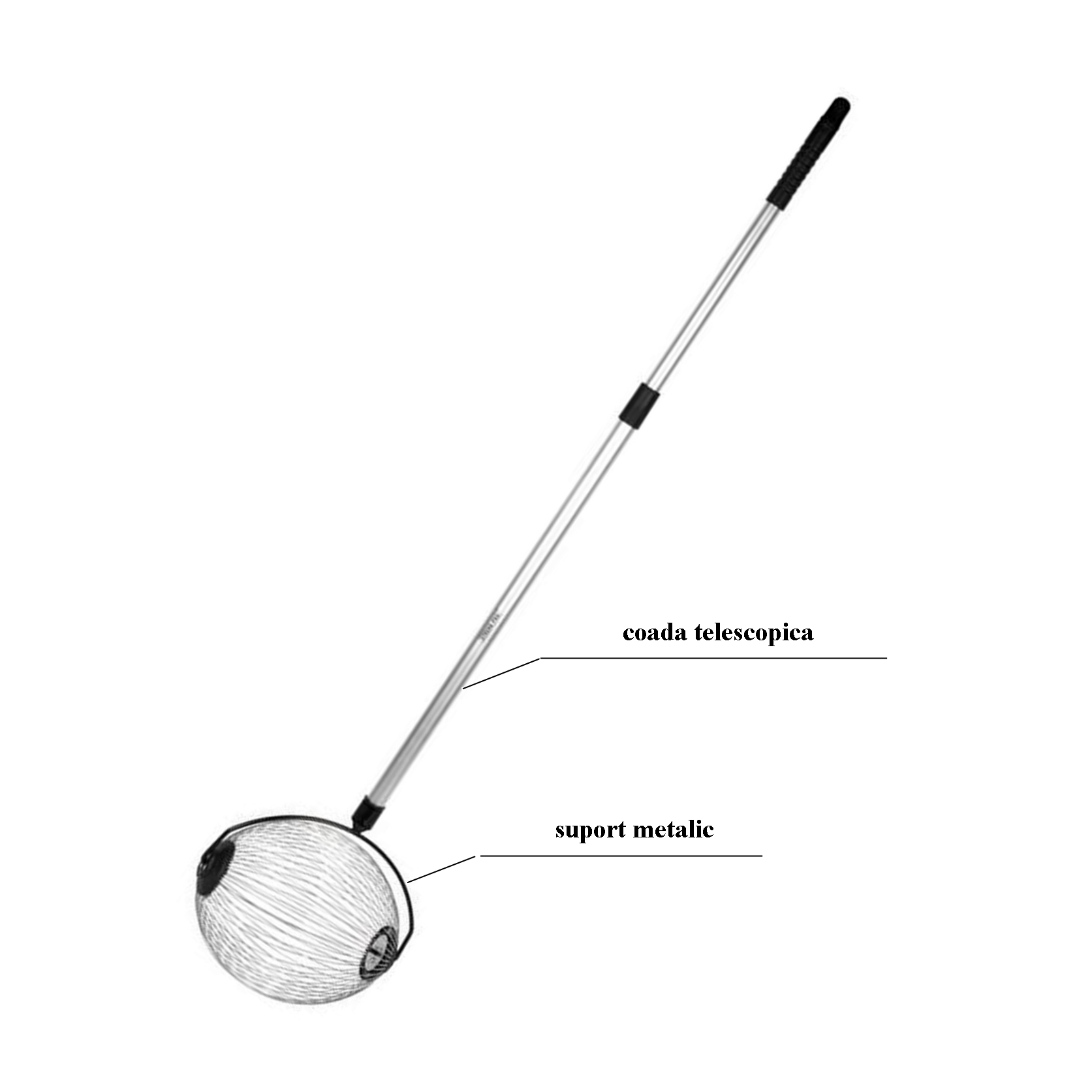 Dispozitiv pentru cules fructe si nuci, coada telescopica 80-120 cm [1]