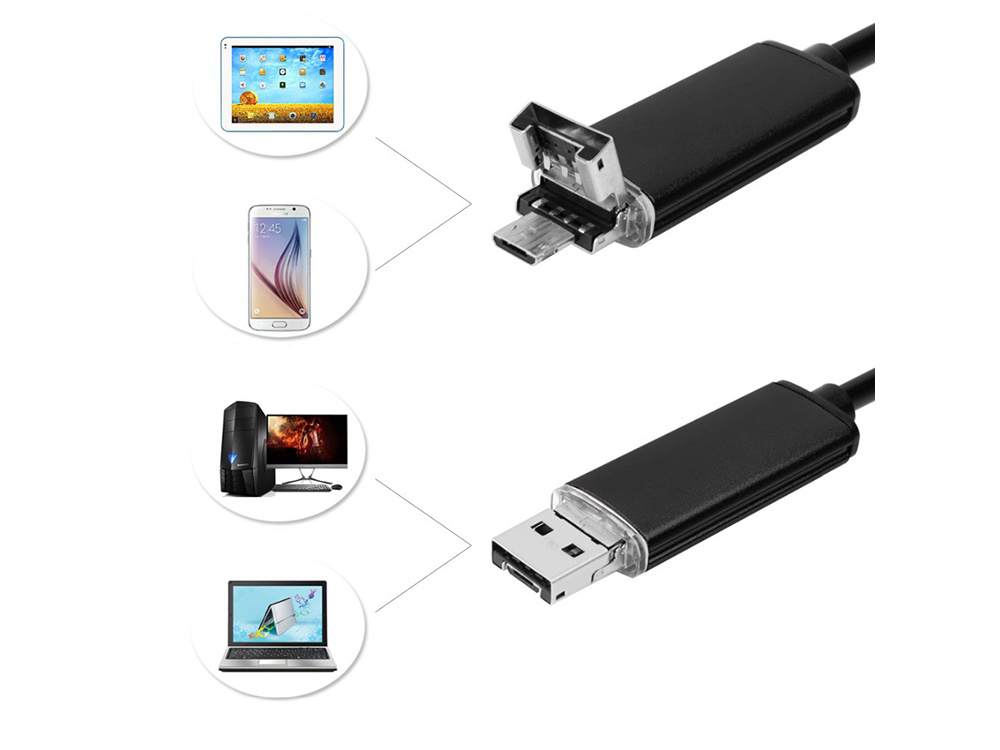Camera de inspectie, endoscopica, Zola®, cu 6 LED-uri, Android, PC, USB ...