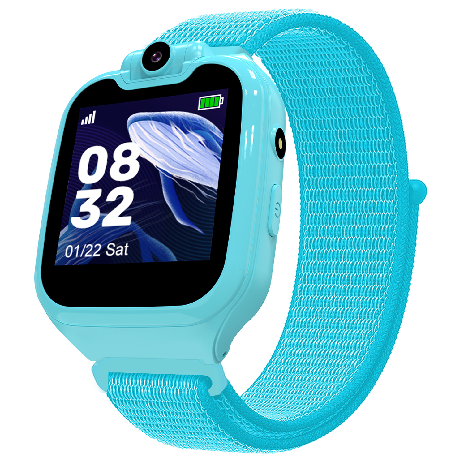 Ceas smartwatch copii cu telefon Techone® G9, slot SIM, 16 jocuri, foto, video, muzica, lanterna, reportofon, calculator, calendar, cronometru, Albastru