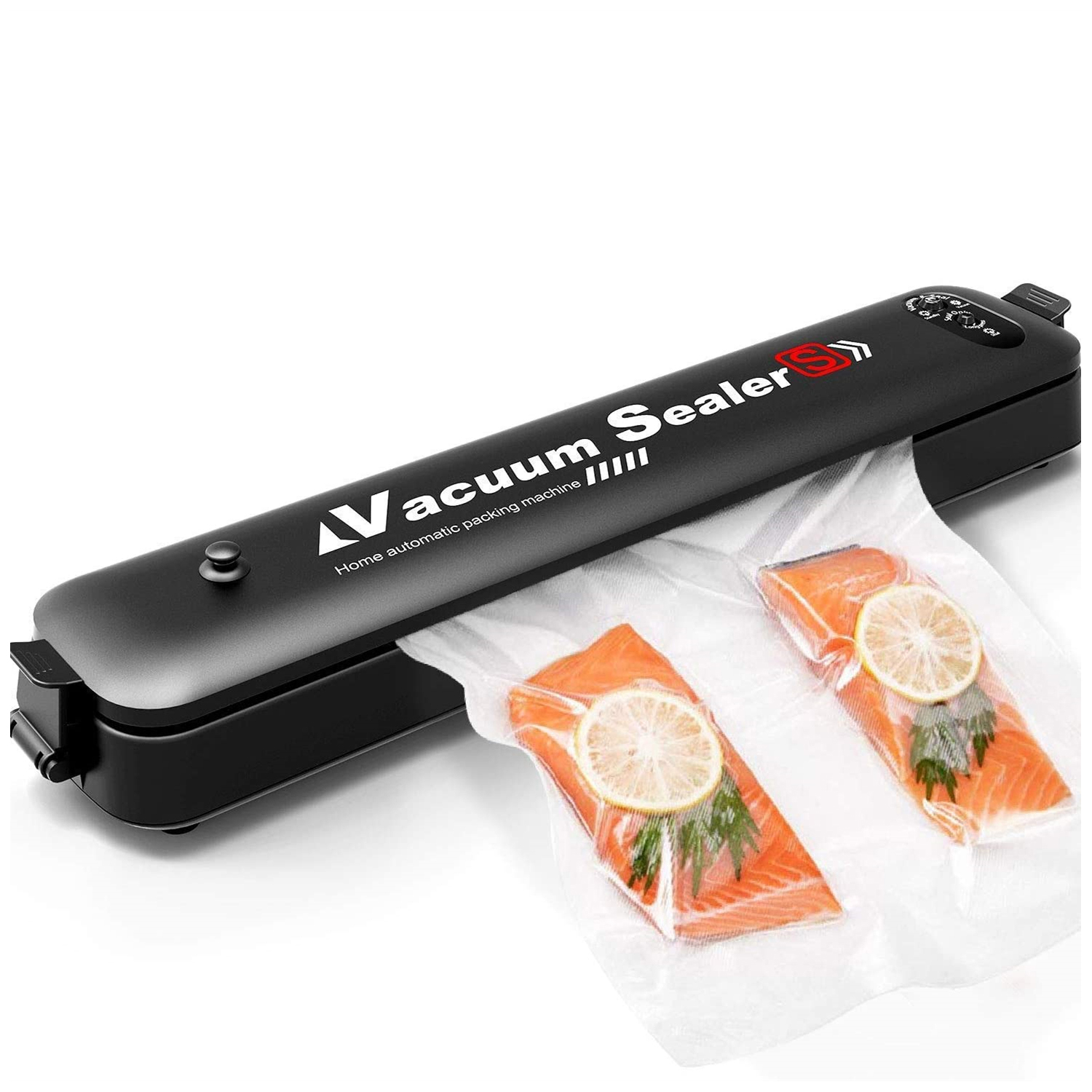 Aparat pentru Vidare si Sigilare pungi, Vacuum Sealer, 90W, 220V, portabil, negru - Aparate de vidat și folii - atMag.ro