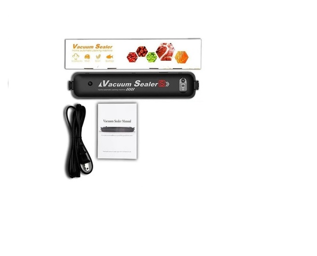 Aparat pentru Vidare si Sigilare pungi, Vacuum Sealer, 90W, 220V, portabil, negru - Aparate de vidat și folii - atMag.ro
