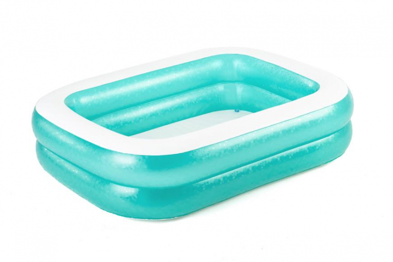 Produse EmagMarketplace - Piscina Bestwayﾮ EasySet gonflabila pentru copii, dreptunghiulara, 200x146x48 cm