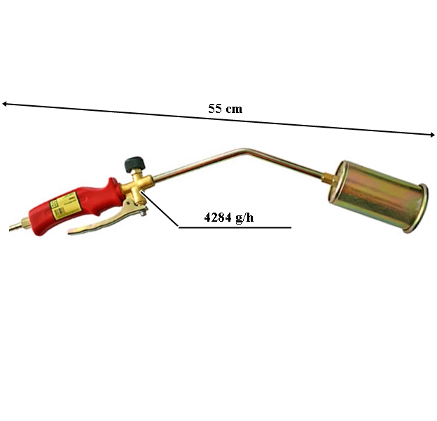Arzator gaz, diametru 60 mm, lungime 550mm, max 60 KW [1]