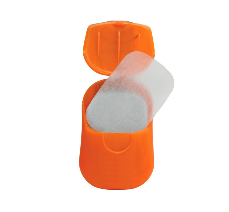 foite de sapun in cutie pentru geanta