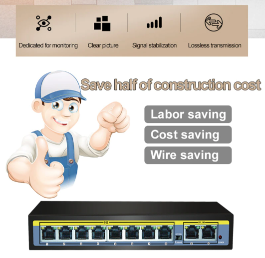 Smart Switch PoE cu 8 Porturi Downlink si 2 Porturi Uplink, 1010B, DC 52v / 2.3A / 120w, Negru / Galben, AT PERFORMANCE - Camere de supraveghere si accesorii - atMag.ro Smart Switch PoE cu 8 Porturi Downlink si 2 Porturi Uplink, 1010B, DC 52v / 2.3A / 120w, Negru / Galben, AT PERFORMANCE - Camere de supraveghere si accesorii - atMag.ro