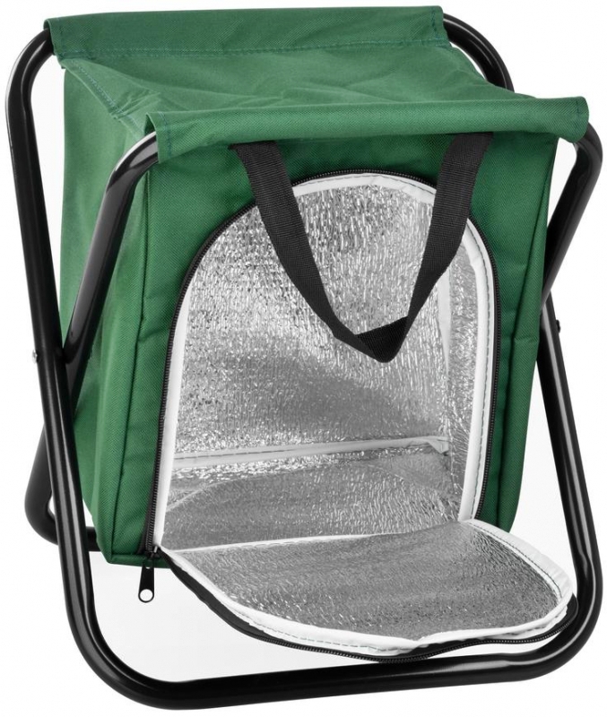 Scaune, mese si umbrele camping - Scaun pliabil cu geanta termoizolanta pentru pescuit sau camping 32x27x34 cm, max 150kg