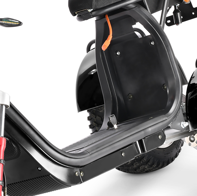 Scuter Electric AT PERFORMANCE, 3 Roti, Autonomie 45 Km, Viteza maxima 45 km/h, Timp incarcare 6h, Baterie detasabila 20 Ah, Suspensie Fata-Spate, 2x motor 2000W, Frane pe disc, loc suplimentar de inca o baterie, Negru - Scutere Electrice, Trotinete Electrice si Accesorii - atMag.ro