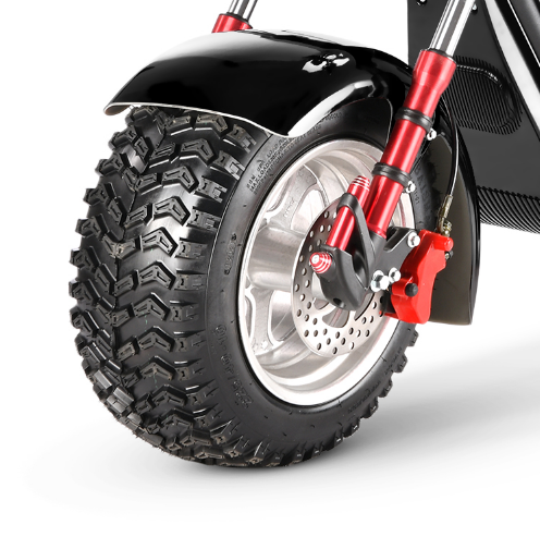 Scuter Electric AT PERFORMANCE, 3 Roti, Autonomie 45 Km, Viteza maxima 45 km/h, Timp incarcare 6h, Baterie detasabila 20 Ah, Suspensie Fata-Spate, 2x motor 2000W, Frane pe disc, loc suplimentar de inca o baterie, Negru - Scutere Electrice, Trotinete Electrice si Accesorii - atMag.ro
