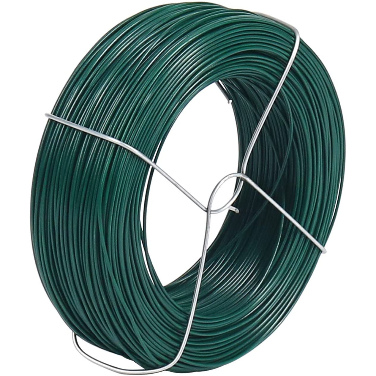 Produse EmagMarketplace - Sarma verde pentru legat in gradina, 0.8mmx75m, PVC Coated