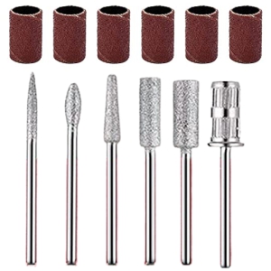Freza unghii profesionala At performance, pila electrica unghii false 20.000 RPM, gri, 6 capete de freza, 6 inele abrazive - Aparate & Accesorii ingrijire personala - atMag.ro