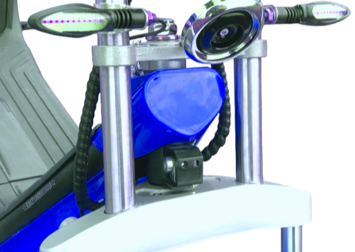 Scuter Electric AT PERFORMANCE Albastru, pentru 2 persoane, Autonomie 40 Km, Viteza maxima 45 km/h, Timp incarcare 5h, Baterie detasabila 20 Ah, Suspensie Fata-Spate, Putere motor 1500W - Scutere Electrice, Trotinete Electrice si Accesorii - atMag.ro