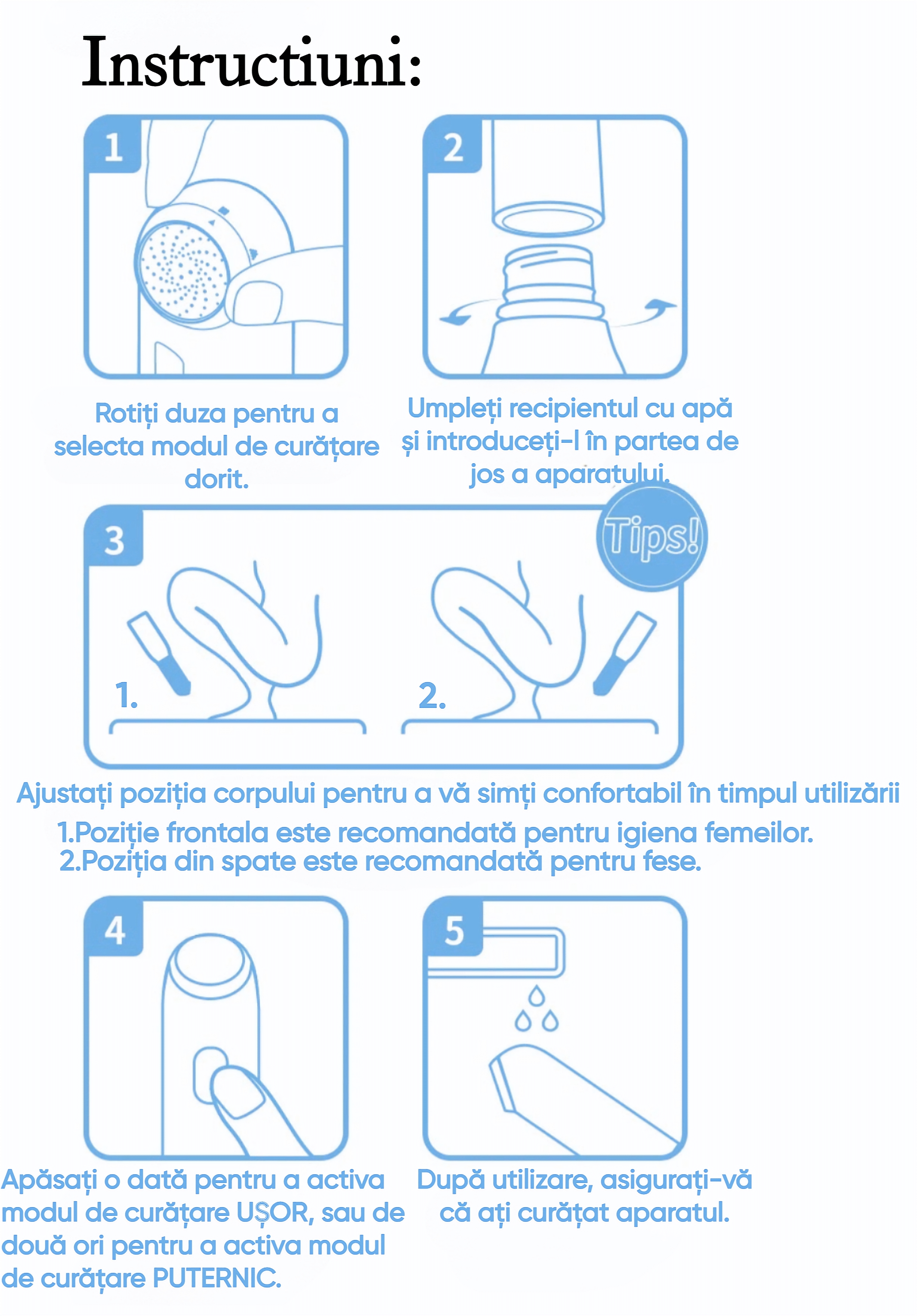 Kit Bideu Portabil Electric si Sticla, Presiune ajustabila, Reducerea Disconfortului provocat de Hemoroizi, Rezistenta la apa IPX7, Reincarcabil, USB Type-C, Alb 5 40368929