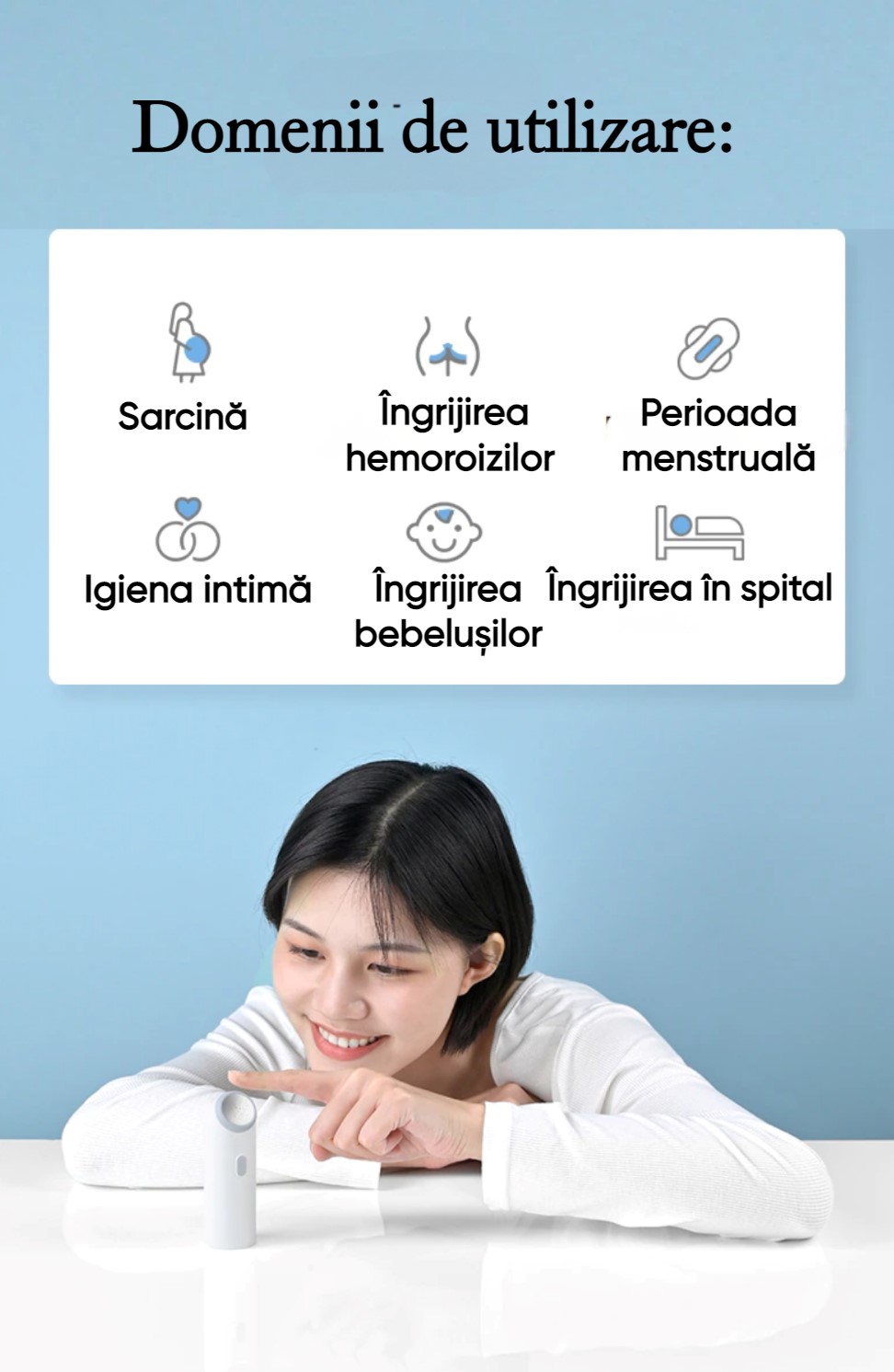 Kit Bideu Portabil Electric si Sticla, Presiune ajustabila, Reducerea Disconfortului provocat de Hemoroizi, Rezistenta la apa IPX7, Reincarcabil, USB Type-C, Alb 4 40368930