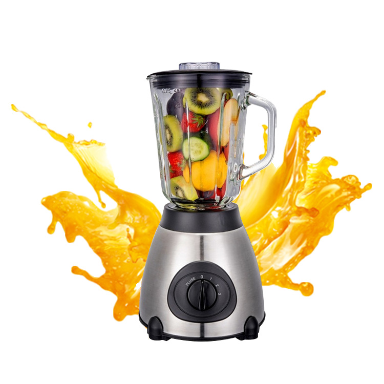 Blender Zdrobitor Gheata AT PERFORMANCE®, de masa, Inox, Cana sticla 1.5L, 5 trepe si 1 functie pulse, 2600w, Argintiu. - Blendere si Tocatoare - atMag.ro