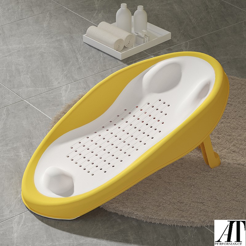 Suport baie copii, At Performance, 53x 28cm x 7cm, 20cm inaitime ridicat, anatomic, Galben - Igiena si ingrijire - atMag.ro
