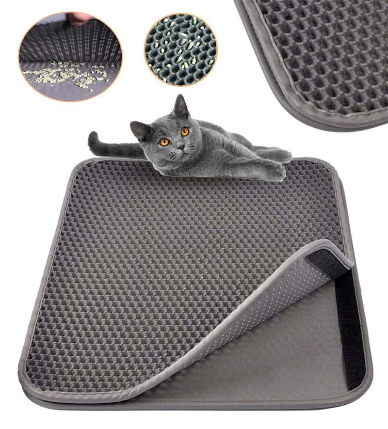 Macskaalom szőnyeg, Zola®, 40x50 cm, szürke