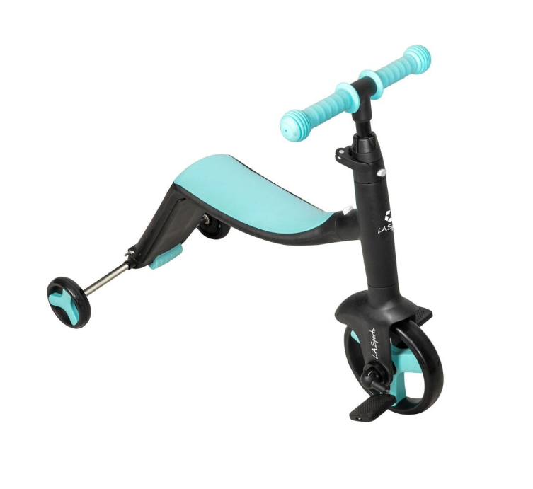 Tricicleta, 3 In 1, Pentru Copii, AT Performance, Cadru Otel, Ghidon Reglabil, Pedale Detasabile, Compartiment Depozitare, Sarcina maxima 25Kg, Negru/Albastru - Triciclete - atMag.ro