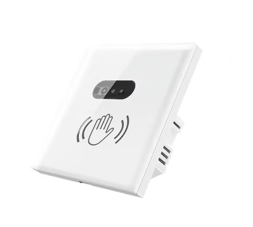 Intrerupatoare inteligente - Intrerupator inteligent cu infrarosu, Tuya, Life Smart, Wi-Fi, fara nul, 1 canal, 16A, sticla securizata, compatibil Amazon Alexa/Google Assistant, Alb @Smartwiz