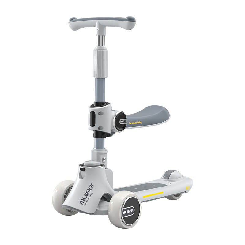 Trotineta 3 In 1, At Performance, Pentru Copii, Ghidon Reglabil Pe Inaltime, Imbunatatit, Scaun Detasabil, 3 Roti Led, Punte Antialunecare - Trotine - atMag.ro