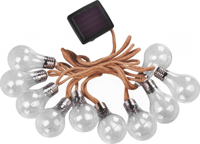 Corpuri iluminat comercial - Ghirlanda cu alimentare solara, lungime 3.8 m,10 becuri LED, stil vintage