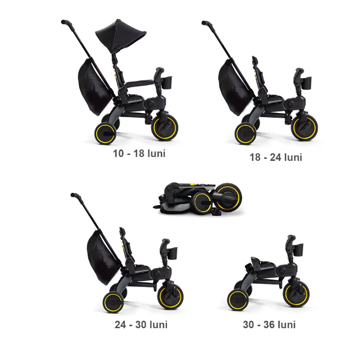 Tricicleta 4IN 1, At Performance, Centura Prindere, Bara Protectie, Piele ecologica, Suport Pahar, Pedale Detasabile, 6 luni+, NeagraTricicleta 4IN 1, At Performance, Centura Prindere, Bara Protectie, Piele ecologica, Suport Pahar, Pedale Detasabile, 6 luni+, Neagra - Triciclete - atMag.ro