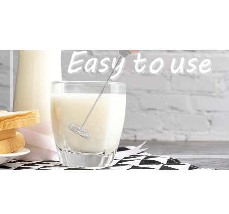 Mini Mixer elextric cu baterii pentru a face spuma de lapte sau capucino, brat otel inoxidabil, frappe - Accesorii si piese aparate cafea - atMag.ro