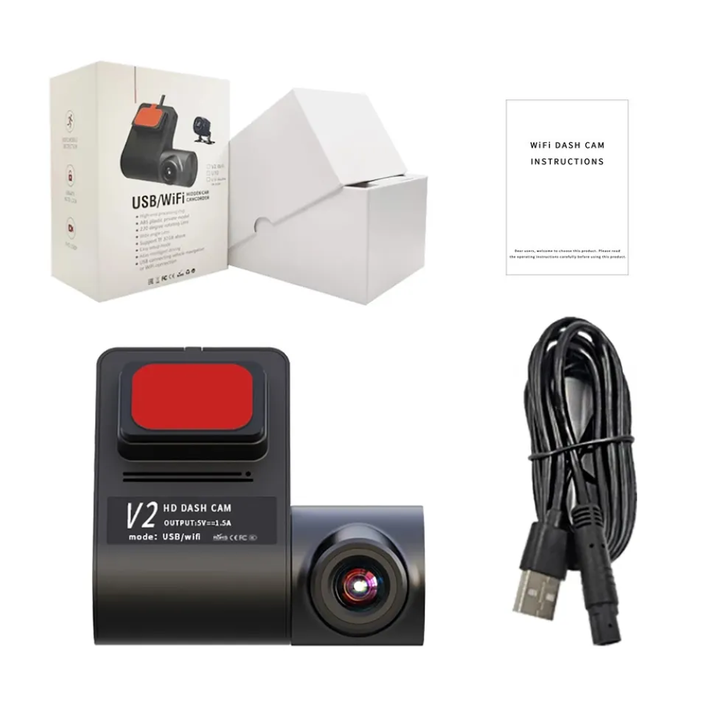 Camera auto DVR, smart, Dash Cam, 170 Wide Angle, 1080p, G-sensor, Wi-Fi, Negru [1]