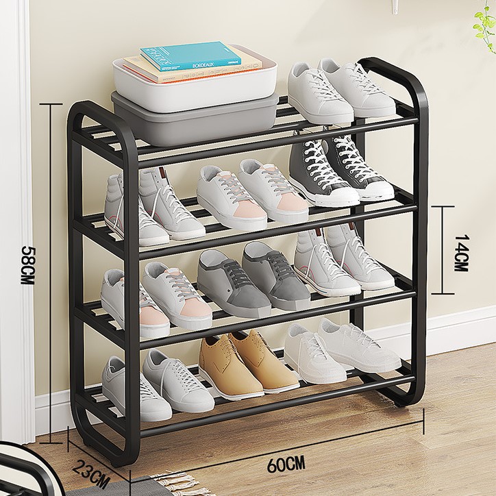 Suport Metalic, Pentru Pantofi, At Performance, Cu 4 Nivele 58x60x 23 cm, Negru - Electrocasnice pentru bucatarie - atMag.ro