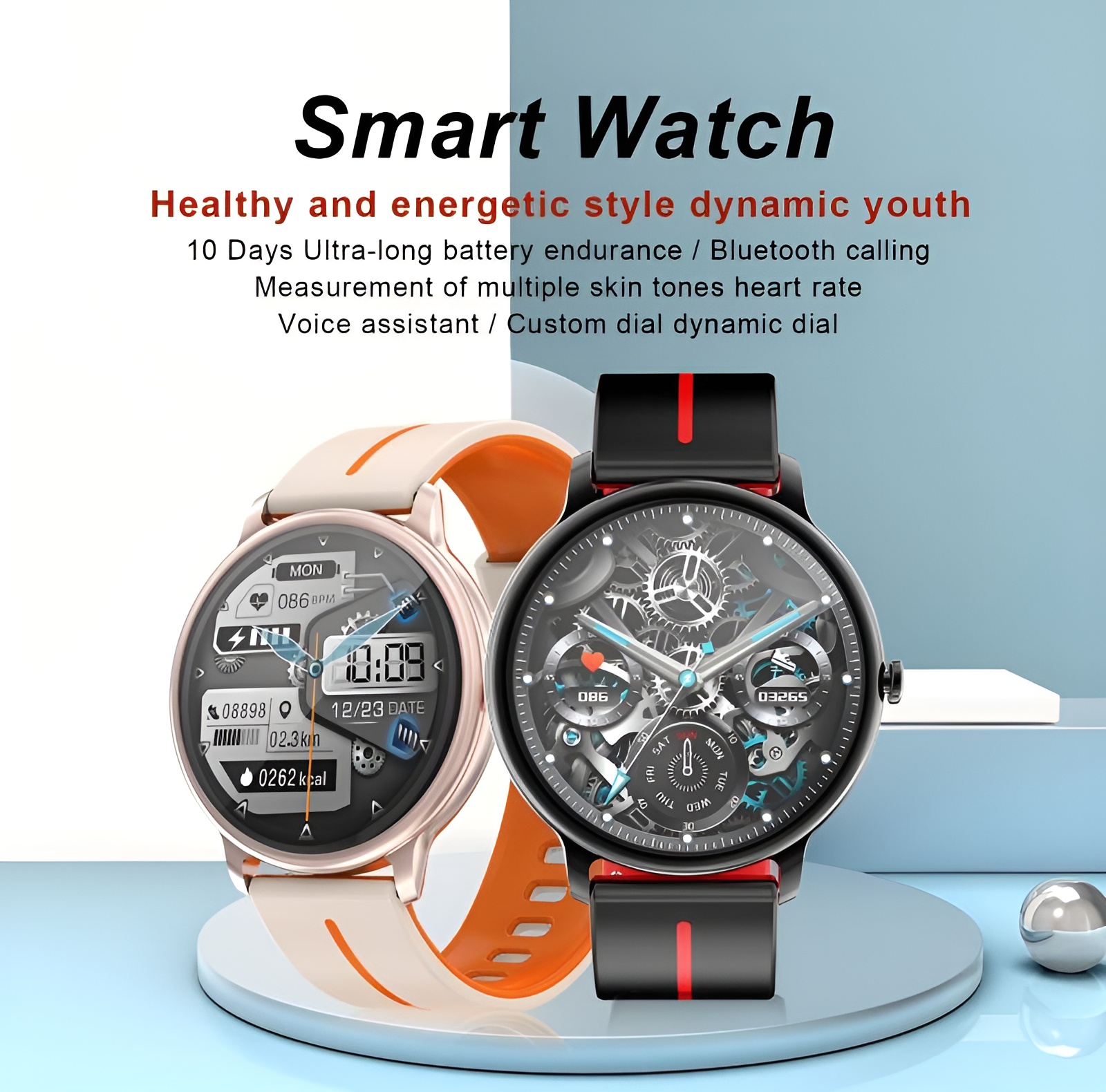 Ceas Smartwatch Dynamic Style® Collection IdealStore, Ecran AMOLED