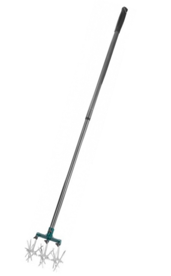Scarificatoare, Aeratoare, Cultivatoare - Cultivator manual, coada telescopica din metal 120 cm, 6 roti stelate