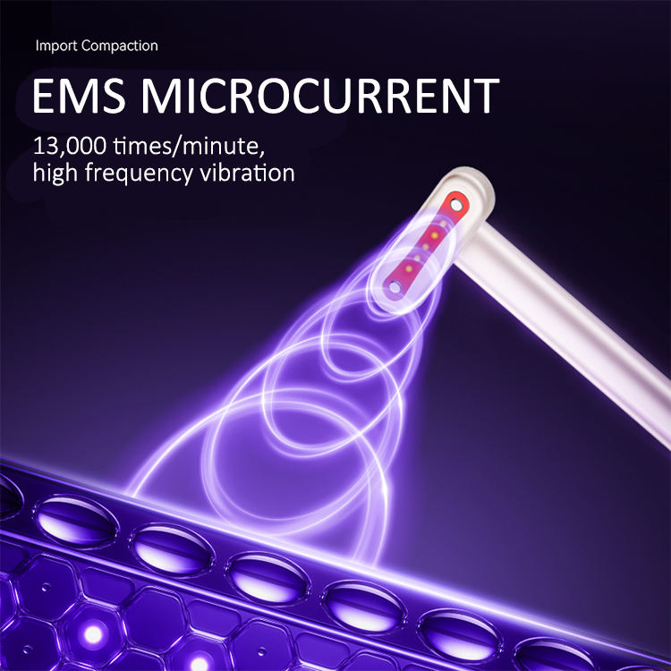 Aparat de ingrijire faciala 4 in 1 AdyMel®, pentru aplicare creme de intretinere, terapie anti imbatranire, lifting, tratament anti rid, lumina LED, curenti EMS, masaj cu vibratii sonice, wireless, re [6]