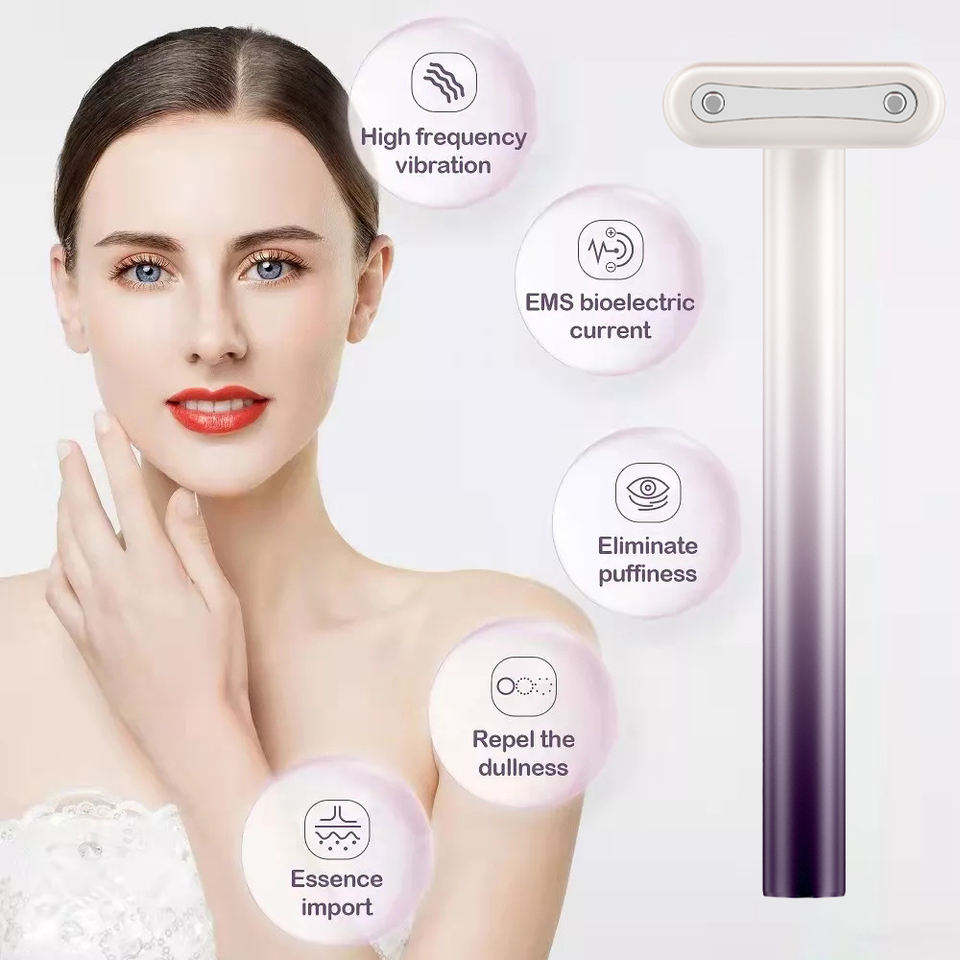 Aparat de ingrijire faciala 4 in 1 AdyMel®, pentru aplicare creme de intretinere, terapie anti imbatranire, lifting, tratament anti rid, lumina LED, curenti EMS, masaj cu vibratii sonice, wireless, re [8]