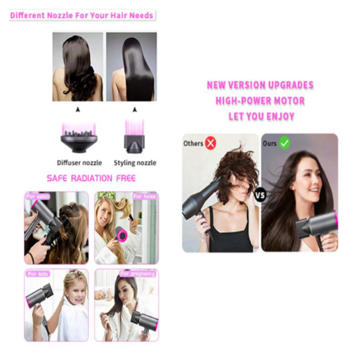 Uscator de par Original At Performance, cu Led, 2 trepte de Viteza, 2 Capete, Ioni Negativi, Aer rece/ cald, 1250 W, Gri/Fucsia - Aparate & Accesorii ingrijire personala - atMag.ro Uscator de par Original At Performance, cu Led, 2 trepte de Viteza, 2 Capete, Ioni Negativi, Aer rece/ cald, 1250 W, Gri/Fucsia - Aparate & Accesorii ingrijire personala - atMag.ro