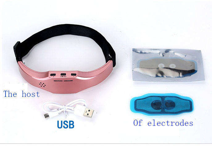 Aparat masaj terapeutic pentru cap AdyMel®, pentru somn linistit si ameliorare dureri, fizioterapie, electrostimulare, fara fir, roz [7]