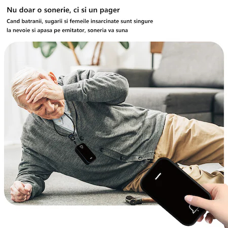 Sonerie Fara Fir/ Wireless KINSI, Volum reglabil 4 nivele, Distanta 200m, 38 Melodii, Alimentare Priza Home, 1 Receptoare, Negru 4 41766355