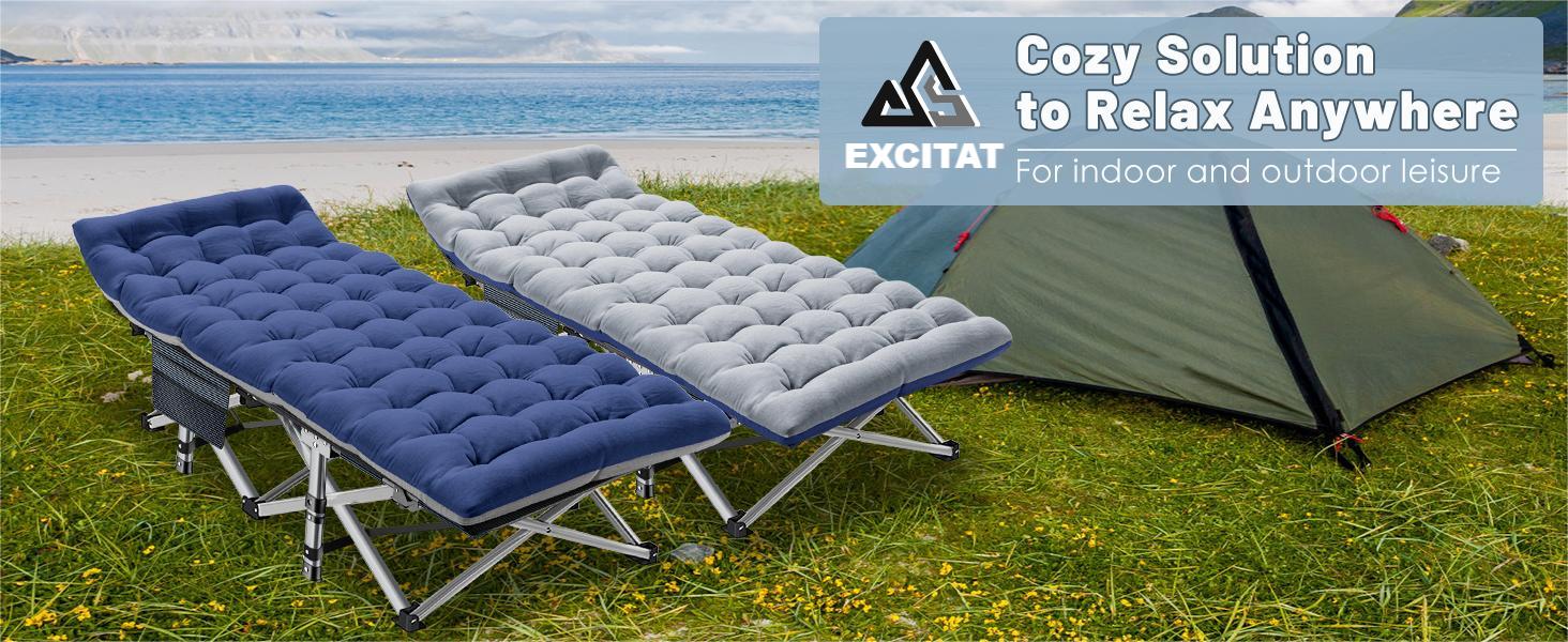 Folding bed, EXCITAT ®, Adult bed, 190cm long, extra wide, sturdy