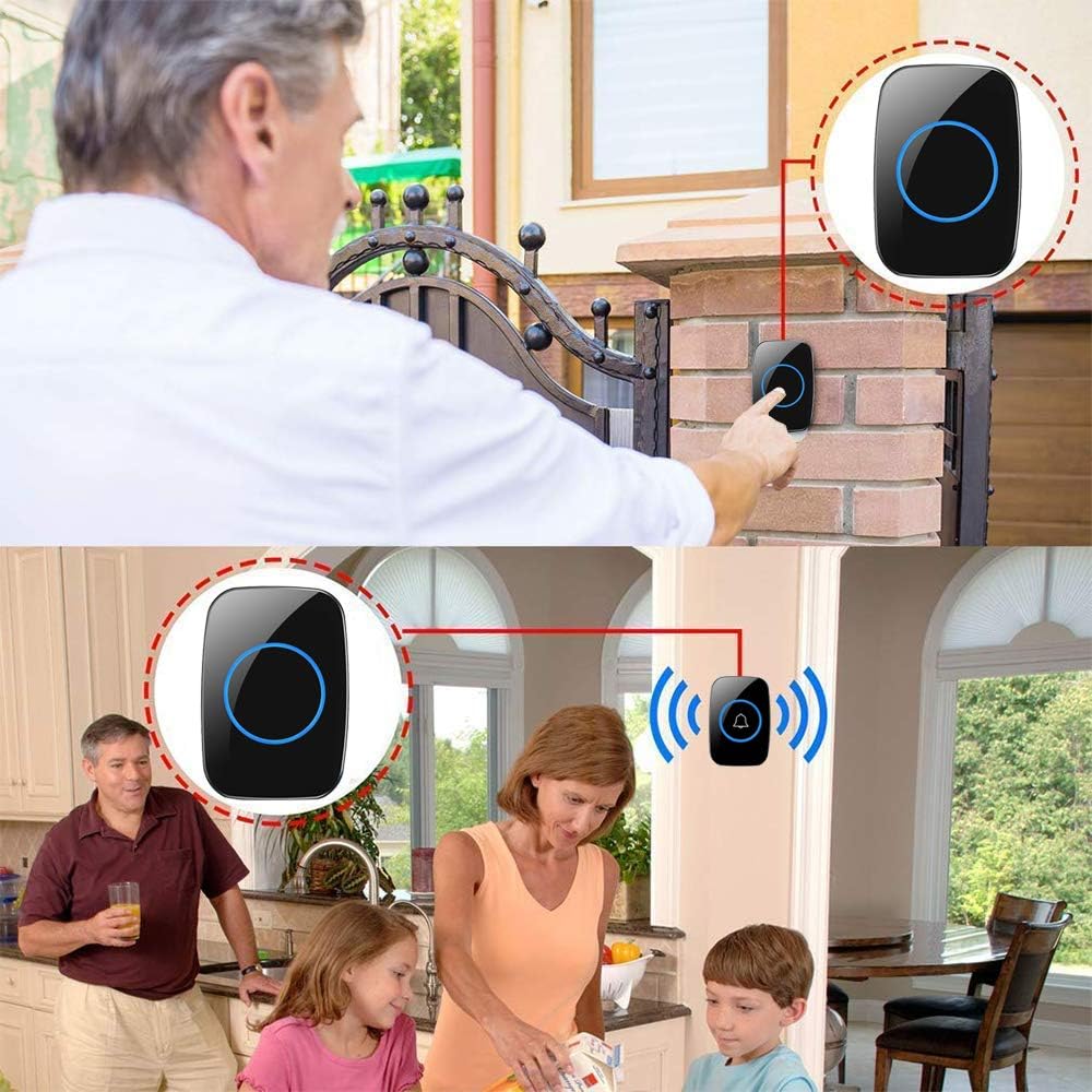 Sonerie wireless, Zola®, inteligenta, cu 1 receptor, rata de actiune actiune 20 m, IP44, 60 melodii, 6.5x2.4x9.5 cm, negru 3 41960566