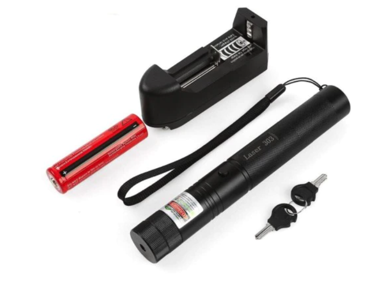 Produse - Laser Pointer Verde Profesional cu Acumulator Puternic Li-ion 7800 mAh, Raza 16 km, SUPER TRENDS®