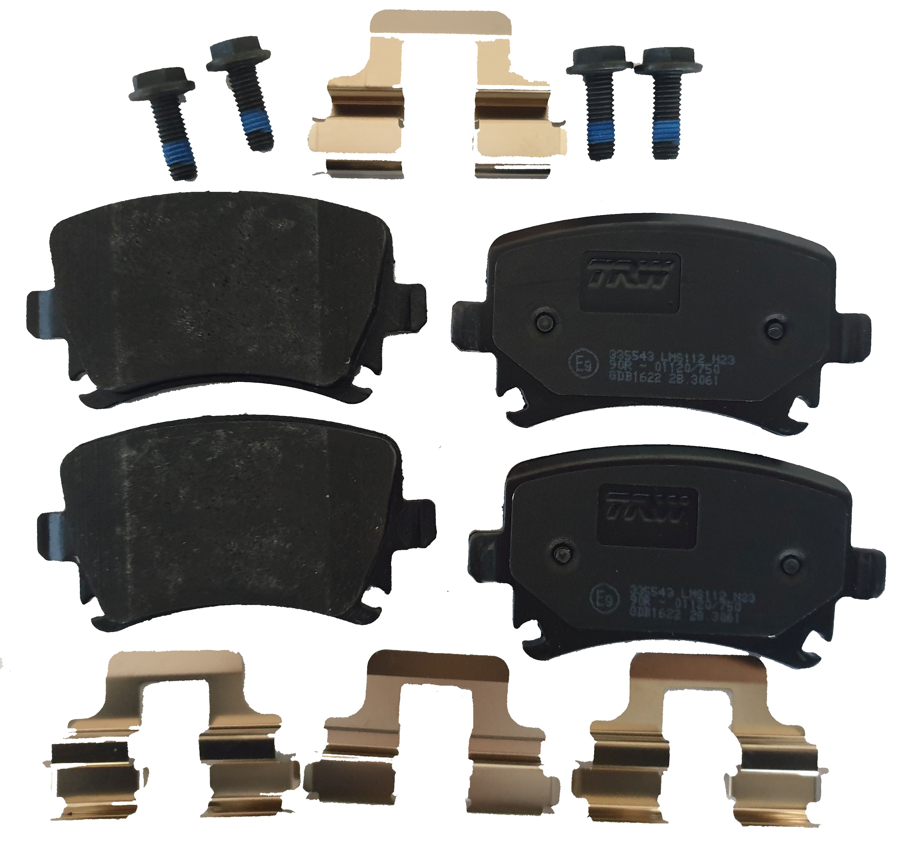 Piese auto - Set Placute Frana TRW, Spate VW Golf 5 2005-2009, Golf 6 2009-2013, Passat B6 2005-2010, Passat B7 2010-2014, Audi A6 C5, C6, Skoda Octavia 3 2017-2020