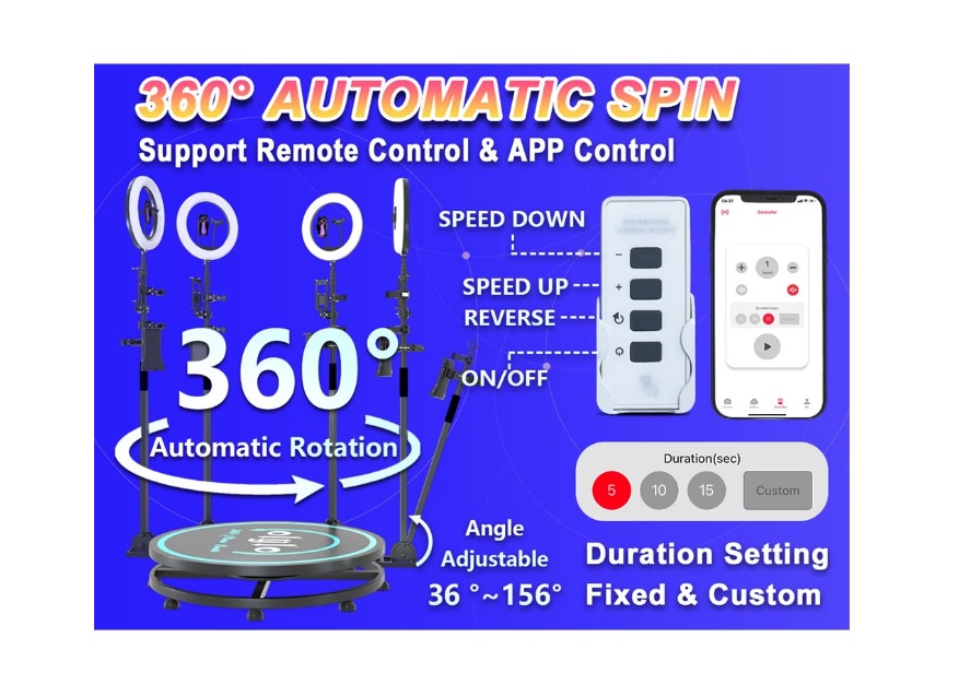 Platforma foto-video rotunda, Selfie 360, brat rotativ, led RGB, pentru evenimente, marca At Performance, diametru 80cm - Platforme foto-video - atMag.ro Platforma foto-video rotunda, Selfie 360, brat rotativ, led RGB, pentru evenimente, marca At Performance, diametru 80cm - Platforme foto-video - atMag.ro