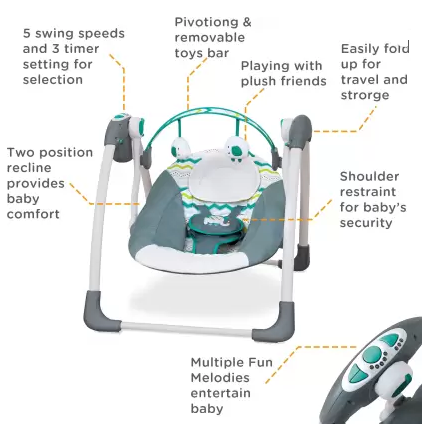 Leagan Electric de bebe, At Performance, Cu 7 melodii, 3 sunete naturale, 2 pozitii de reglare scaun, Albastru - Balansoare, leagane si hamace bebelusi - atMag.ro Leagan Electric de bebe, At Performance, Cu 7 melodii, 3 sunete naturale, 2 pozitii de reglare scaun, Albastru - Balansoare, leagane si hamace bebelusi - atMag.ro