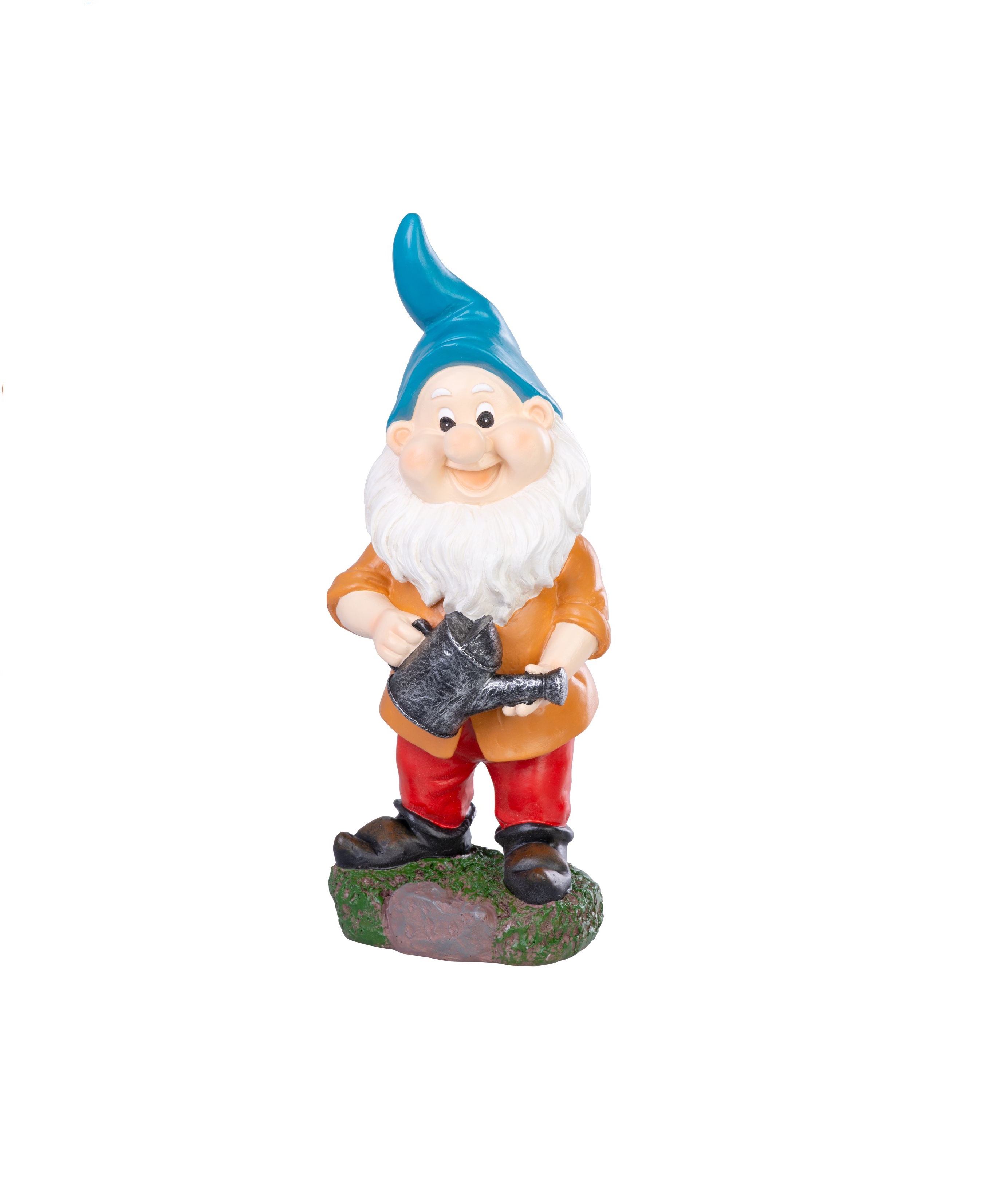 Accesorii pentru gradina - Decoratiune pentru gradina, Dwarf with watering can, rasina sintetica, 12,5x12x30 cm