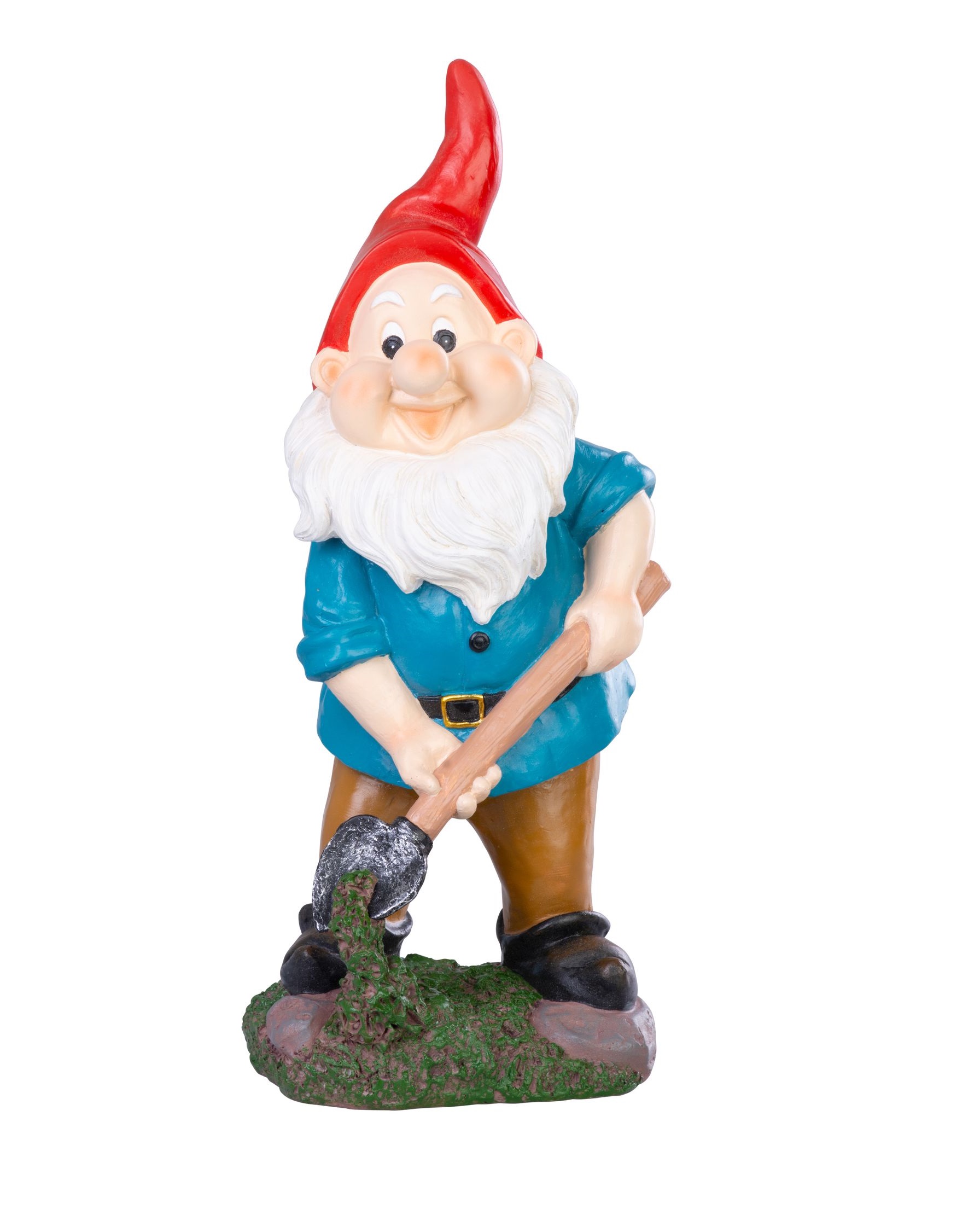 Accesorii pentru gradina - Decoratiune pentru gradina, Dwarf with shovel, rasina sintetica, 13,5x13x31 cm